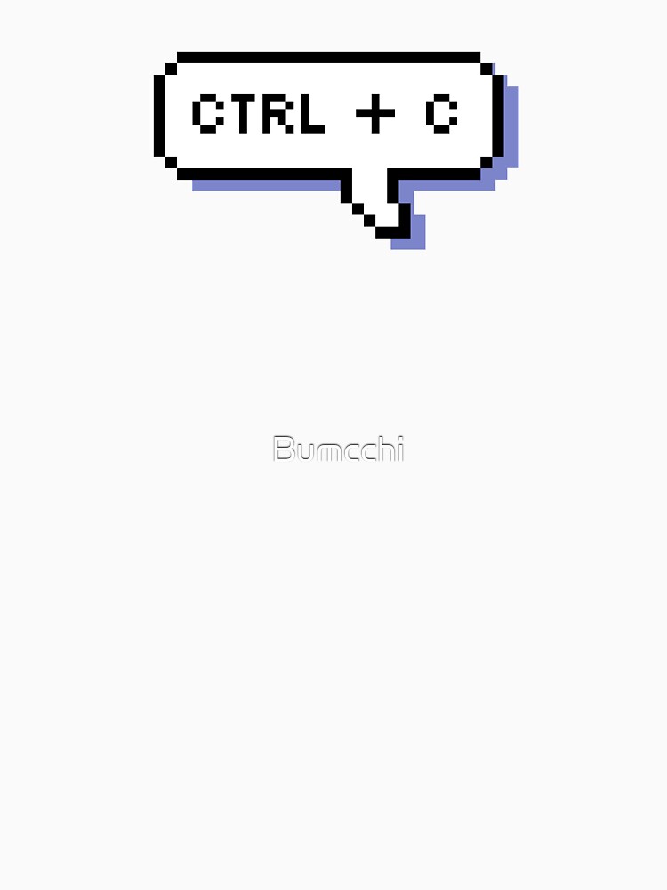 CTRL + C - Pixel Speech Bubble - (Blue) by Bumcchi