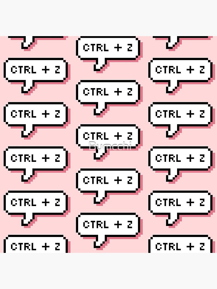 CTRL + Z - Pixel Speech Bubble - (Pink) by Bumcchi