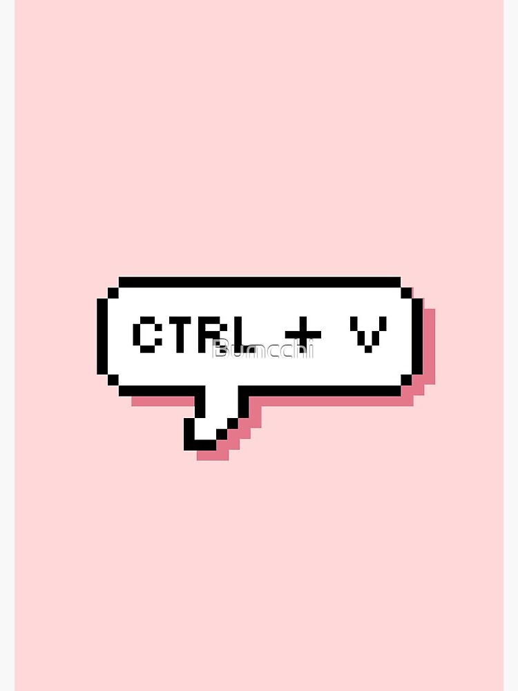 CTRL + V - Pixel Speech Bubble - (Pink) by Bumcchi