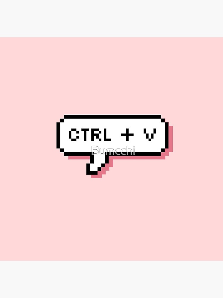 CTRL + V - Pixel Speech Bubble - (Pink) by Bumcchi