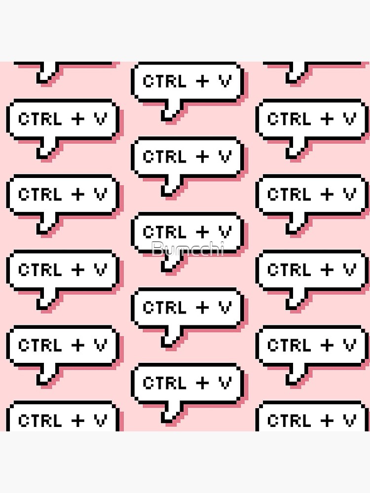 CTRL + V - Pixel Speech Bubble - (Pink) by Bumcchi