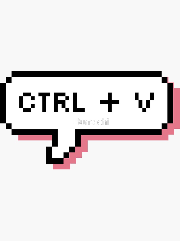 CTRL + V - Pixel Speech Bubble - (Pink) by Bumcchi