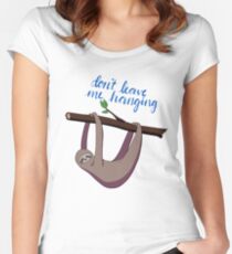 Demanding sloth Women's Fitted Scoop T-Shirt