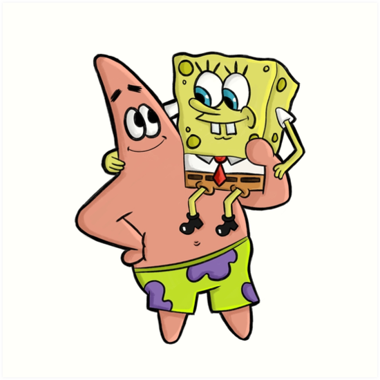 "Spongebob and Patrick- The Best of Friends" Art Prints by AbbieStudios