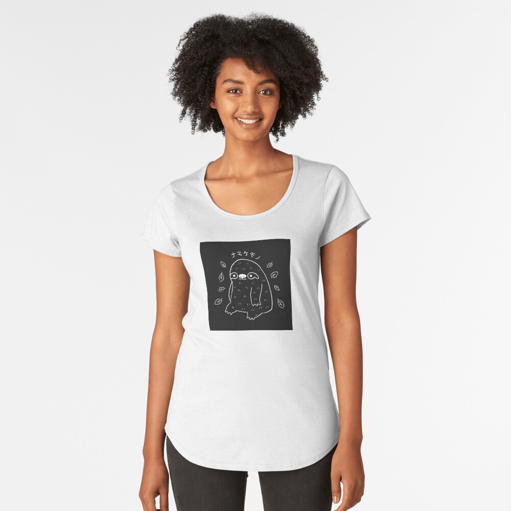 Monochrome Sloth - Simple Art v2.0 Premium Scoop T-Shirt