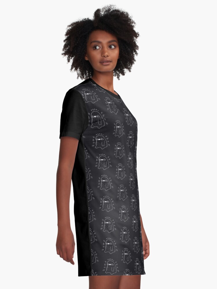 Alternate view of Monochrome Sloth - Simple Art v2.0 Graphic T-Shirt Dress