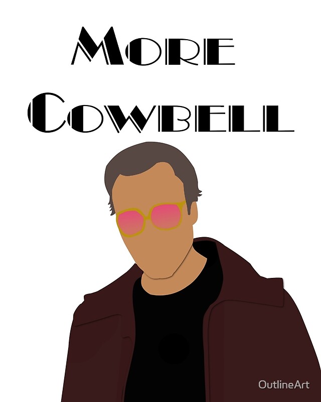 SNL Christopher Walken More Cowbell Sketch By OutlineArt Redbubble