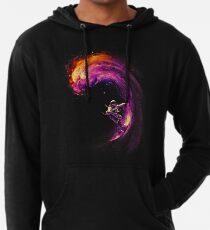 Surfen im Weltraum Leichter Hoodie