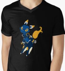 Pixel e621 T-Shirt mit V-Ausschnitt für Männer