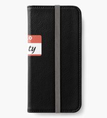 Hello My Name Is Dusty - Stick On Funny Name Tag Gift For Someone Named Dusty iPhone Wallet/Case/Skin