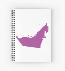 United Arab Emirates Love in Berry Spiral Notebook