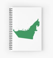 United Arab Emirates Love in Green Spiral Notebook