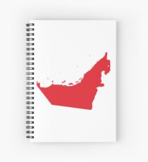 United Arab Emirates Love in Red Spiral Notebook