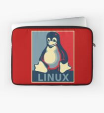 Linux tux penguin obama poster Laptop Sleeve