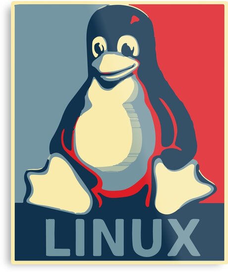 tux in style of campaign poster