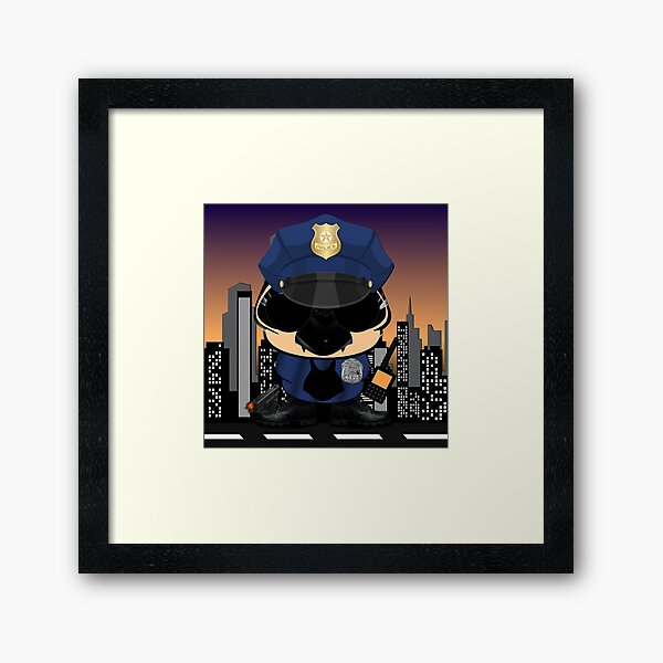 Simon - The Little Police In New York City Framed Art Print