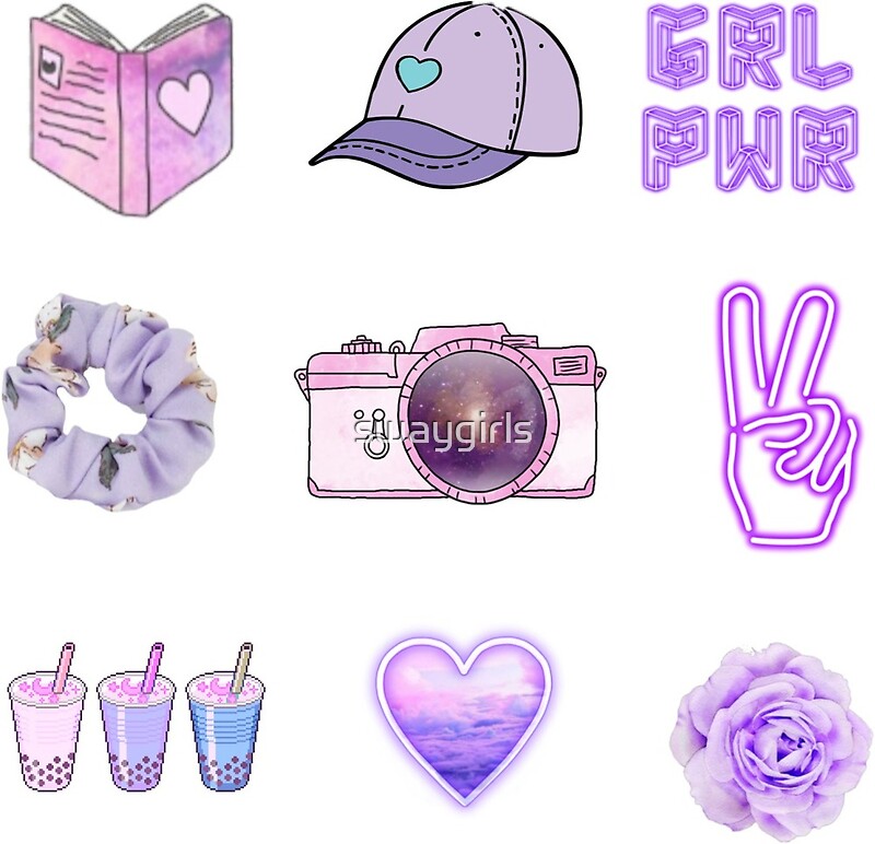 Purple Aesthetic Variety Sticker Pack By Swaygirls Redbubble