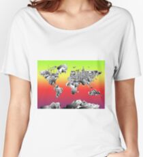 World Map landmarks 4 Women's Relaxed Fit T-Shirt