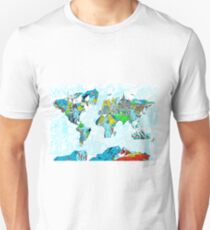 World Map landmarks 5 Unisex T-Shirt