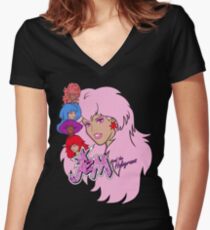 Jem and the Holograms Women's Fitted V-Neck T-Shirt