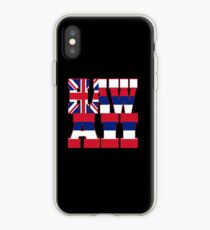 Hawaii state flag typography iPhone Case