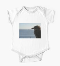 Body de manga corta para bebé Kookaburra junto al mar - Isla Moreton