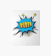 Comic book speech bubble font first name Ruben Art Board