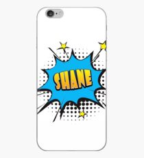 Comic book speech bubble font first name Shane iPhone Case