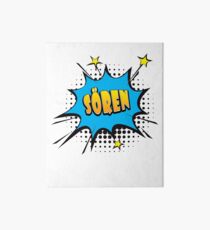 Comic book speech bubble font first name Sören Art Board