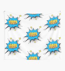 Comic book speech bubble font first name Sören Wall Tapestry