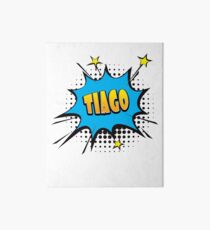 Comic book speech bubble font first name Tiago Art Board