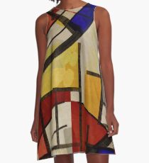 London Squares DREI ZWEI VIER A-Linien Kleid
