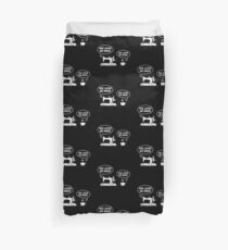 She Loves Me More Sewing Coffee I - Sewing & Quilting Gift Duvet Cover