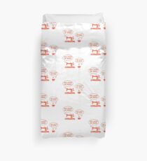 She Loves Me More Sewing Coffee II - Sewing & Quilting Gift Duvet Cover
