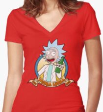 Wubba Lubba Dub Dub Women's Fitted V-Neck T-Shirt