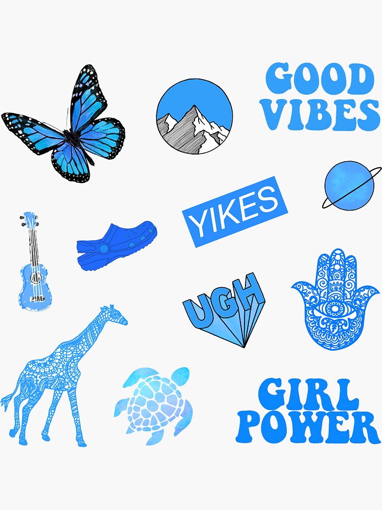  Blue  Pack  Sticker  by sifasunny Redbubble