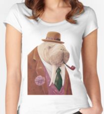 Walross Tailliertes Rundhals-Shirt