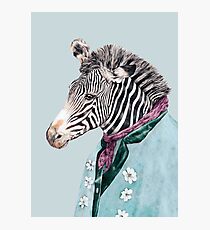 Zebra-Blau Fotodruck