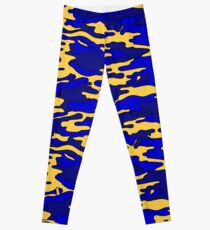 Blue & Yellow Camouflage Leggings