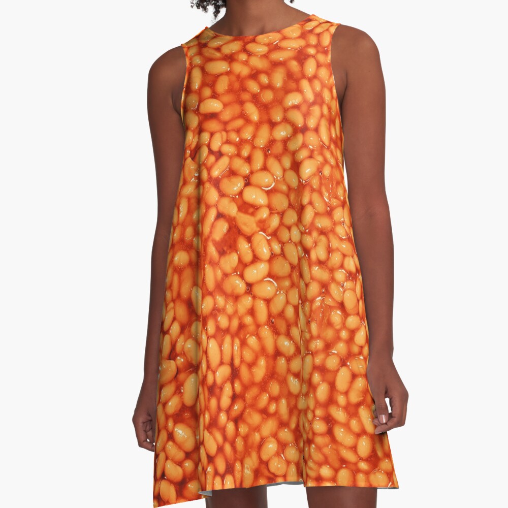 Beans In Things Pattern A-Line Dress