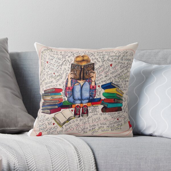 Reading is Dreaming with Open Eyes. Throw Pillow