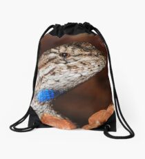Fence Lizard Drawstring Bag