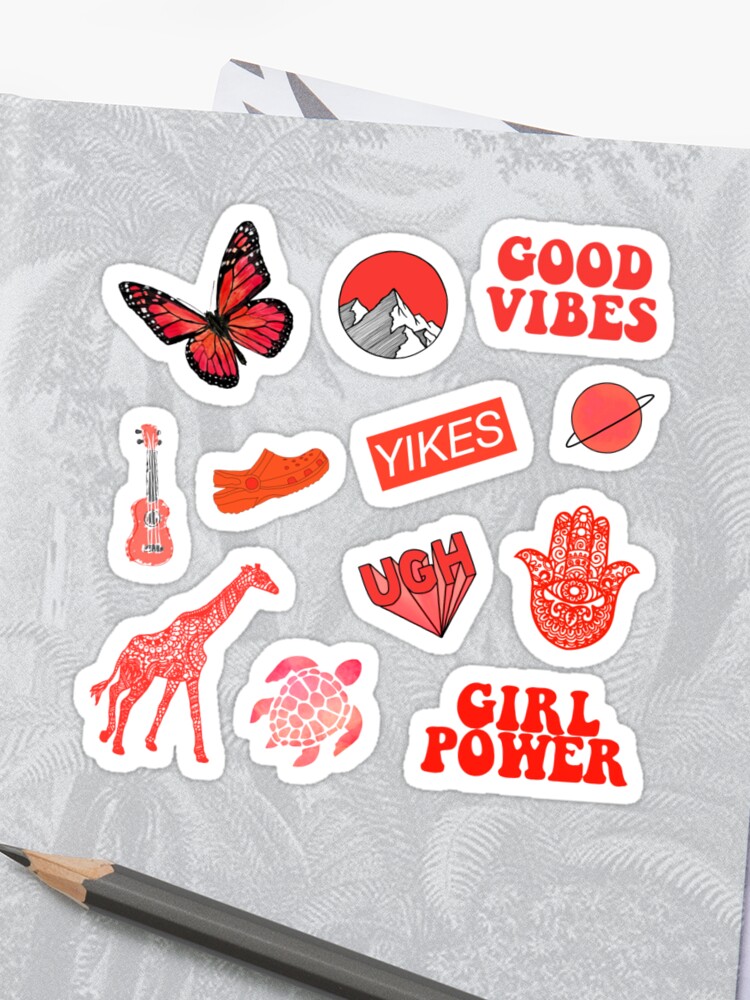 Aesthetic Redbubble Stickers Red | aesthetic name