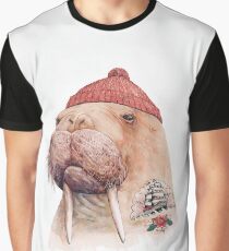 Tattooed Walrus (Red) Graphic T-Shirt