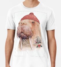 Tätowiertes Walross (rot) Männer Premium T-Shirts