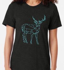 Handgezeichnete Hirsch Design Vintage T-Shirt