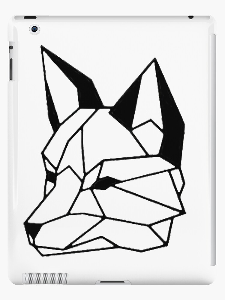 Geometric Foxy Face I Low Poly I Line Art Ipad Caseskin By Unpredictable Lab