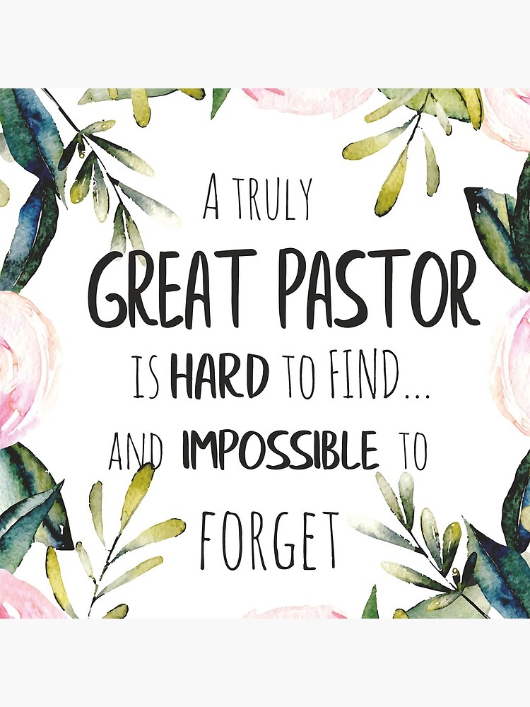A truly great pastor is hard to find / Pastor thank you quote / Pastor Farewell gift Leaving Gift Idea by tanabe