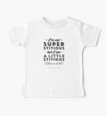 The Office Dunder Mifflin Michael Scott Quote - Superstitious Baby Tee