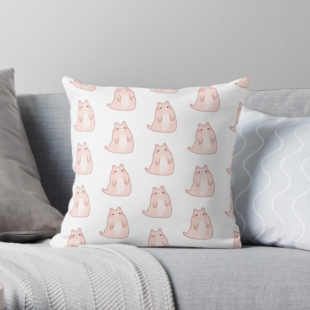 Cat Seal Throw Pillow